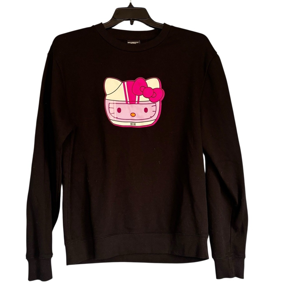 Tokyo Speed Hello‎ Kitty Black Racing Graphic Sweatshirt Women's Size L